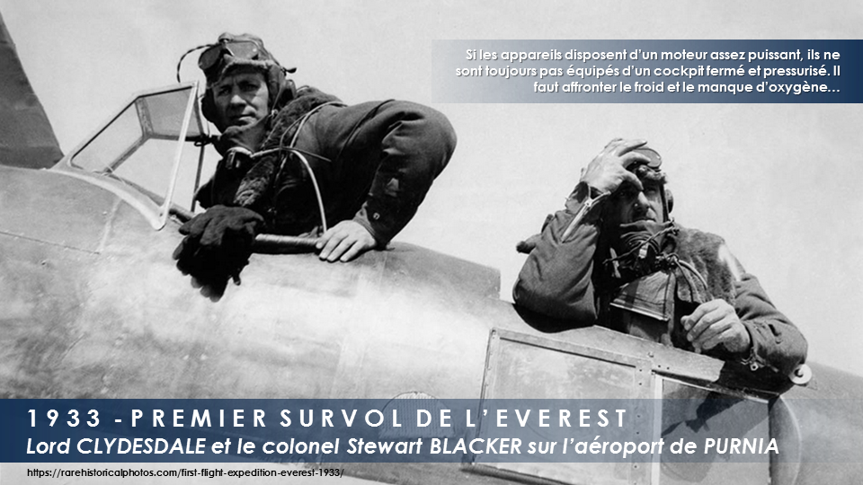 3 et 9 avril 1933 – Premiers survols de l'Everest par l'expédition Houston – Pilote de montagne